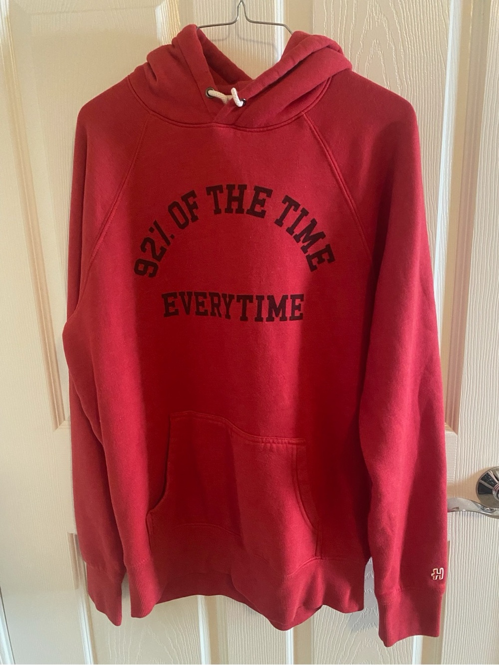 New Heights w/ Travis & Jason Kelce 92% HOMAGE Red Hoodie Size Medium